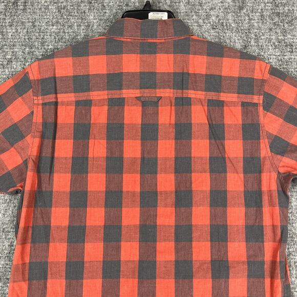 Urban Pipeline Shirt Mens Large Buffalo‎ Plaid Orange Button-Up Chore Lumberjack - Picture 4 of 11
